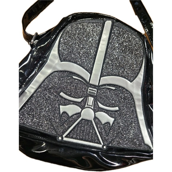 Disney Store Star Wars Darth Vader Glitter Crossbody Bag Purse Pocketbook Black - Picture 2 of 7